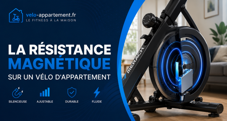 La résistance magnétique sur un vélo d'appartement